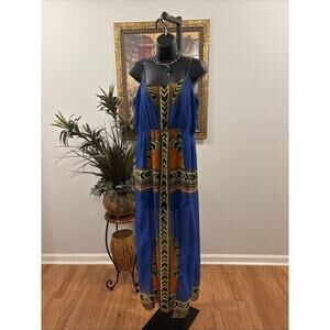 Fire Los Angeles Womens Maxi Dress Size Medium Spaghetti Straps Cutout Back